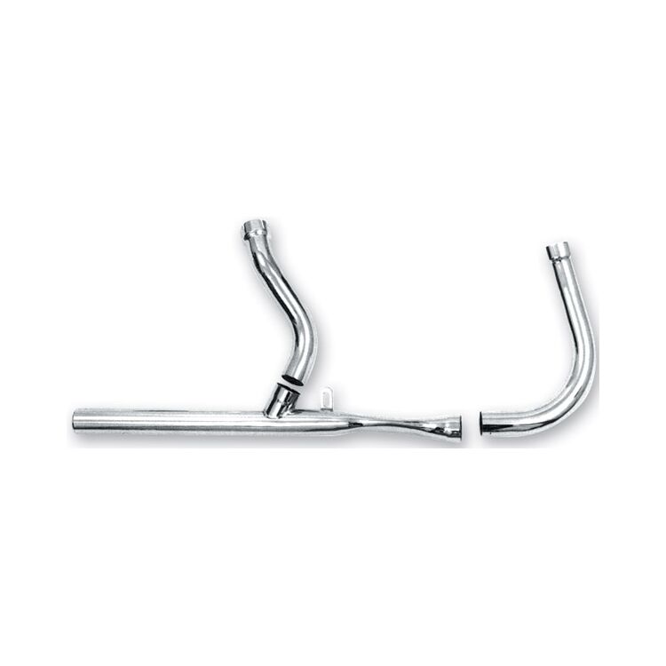 Paughco 3 Piece 2-Into-1 Head Pipes For Harley Panhead 1948-1957