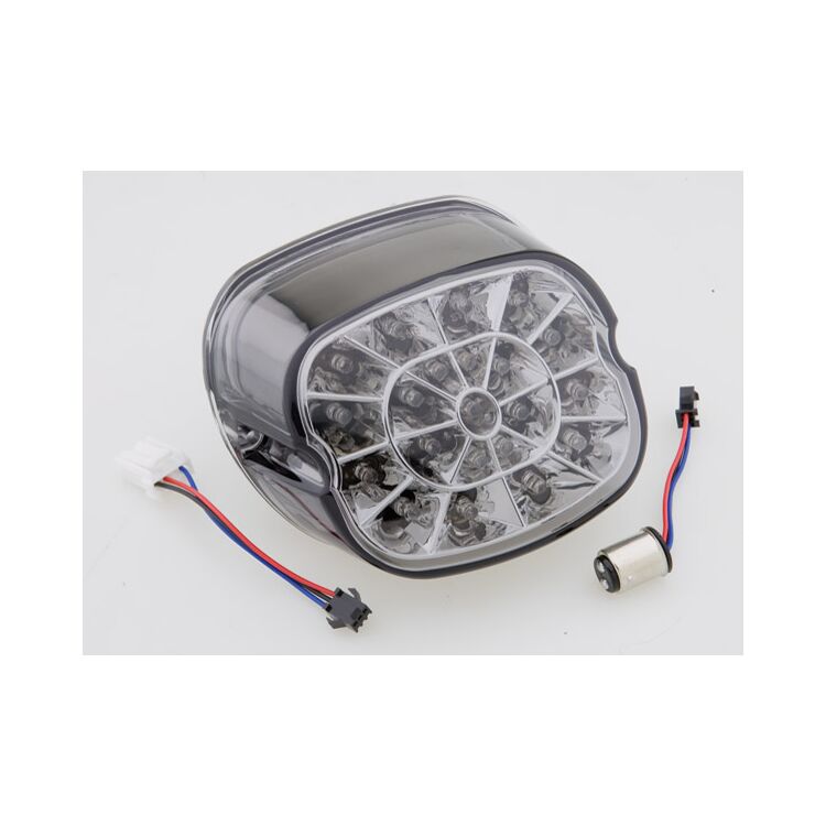 Drag Specialties Webbed LED Taillight With Smoked Lens For Harley 1999-2026