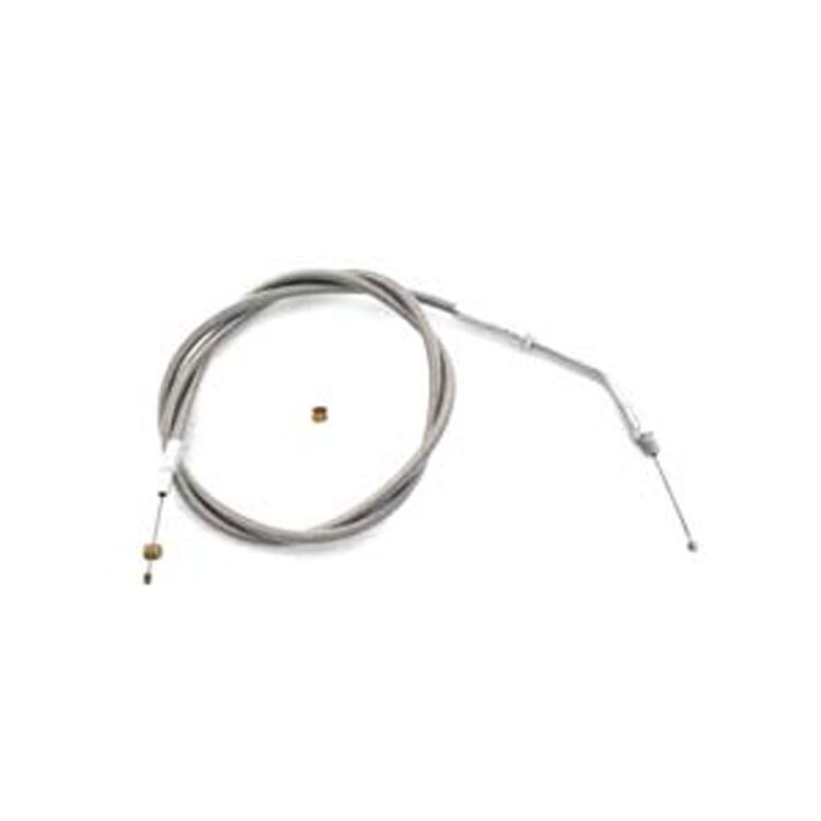 V-Twin Mfg. Braided Stainless Steel Throttle Cable With 38" Casing For S&S E / G Carburetor