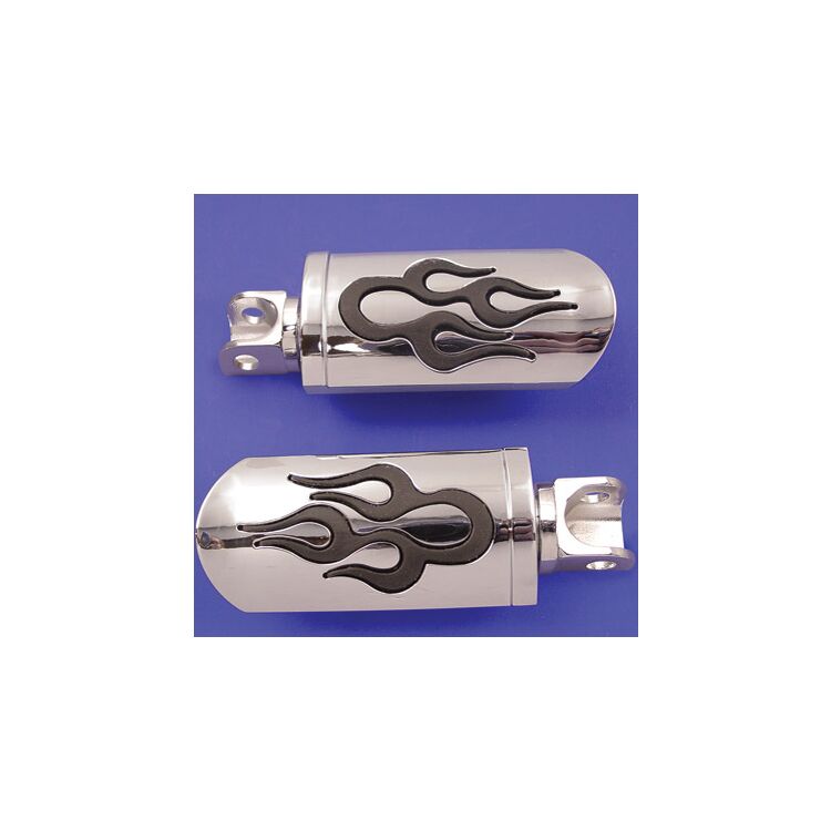 V-Twin Mfg. Flame Design Adjustable Footpegs