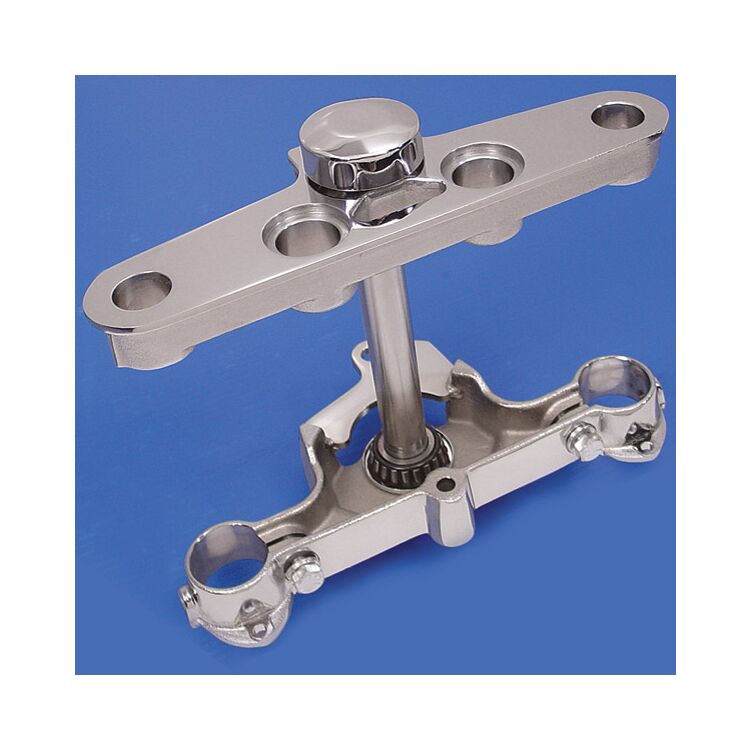 V-Twin Mfg. Replica Chrome Triple Tree Set For Harley FL Softail 1986-1999