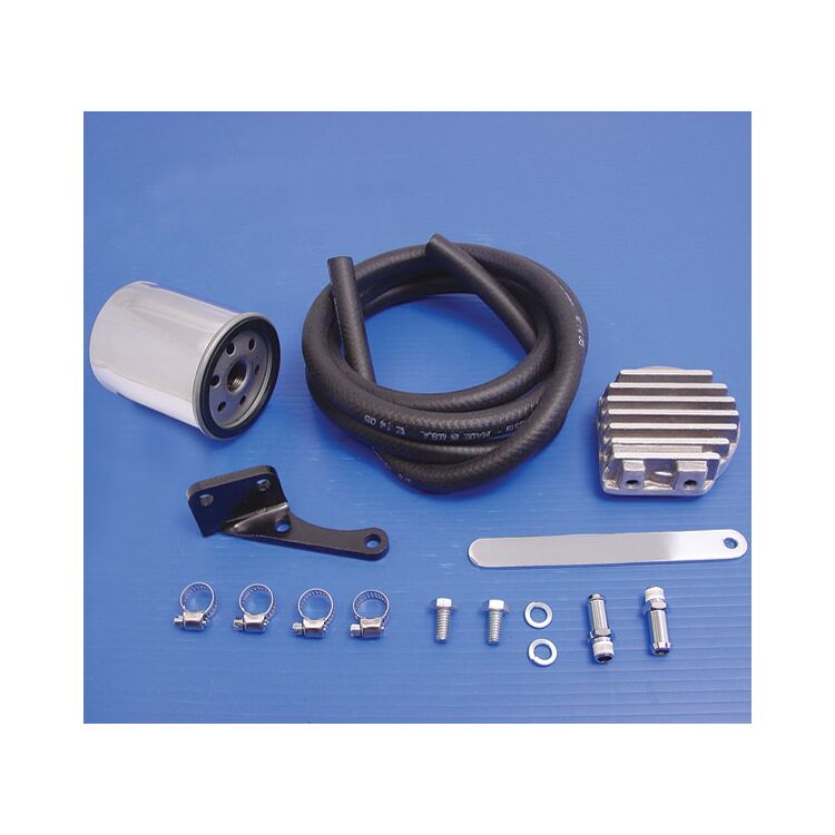 V-Twin Mfg. Transmission Mount Oil Filter Kit For Harley 1971-1984