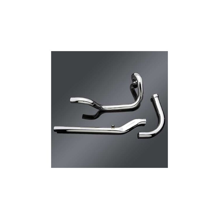 Paughco Independent Dual Single Crossover Headpipes For Harley Panhead 1948-1965