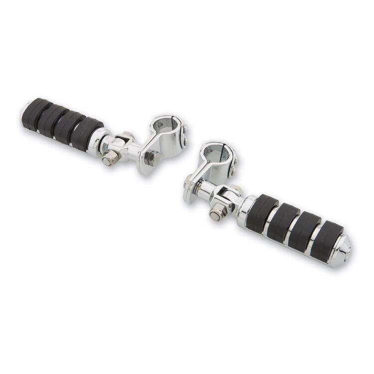 J&P Cycles Clamp-On Rubber Footpeg Set