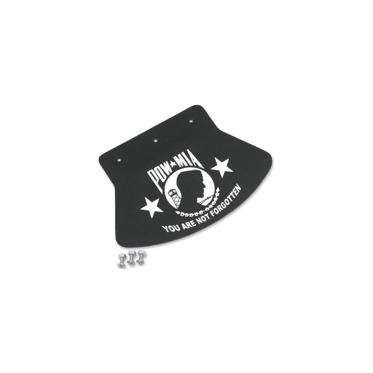 Drag Specialties Medium Studded Mud Flap With Pow-Mia Design