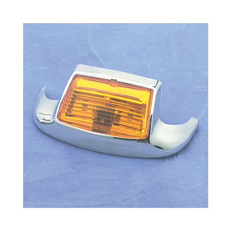 Drag Specialties Front Fender Tip Light With Amber Lens For Harley Touring Softail 1980-1995