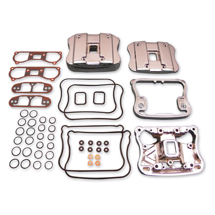 V-Twin Mfg. Chrome Rocker Cover Kit For Harley Sportster 1986-1990