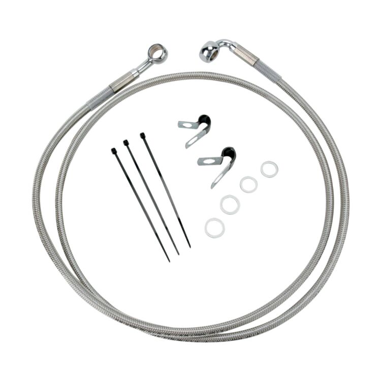 Drag Specialties Extended Front Brake Line Kit For Harley FXD / FXR / XL 1988-2003