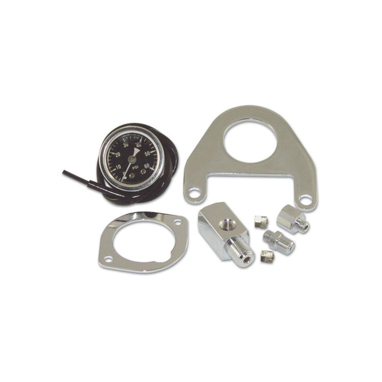 Milwaukee Twins Oil Pressure Gauge Kit For Harley Twin Cam 1999-2017