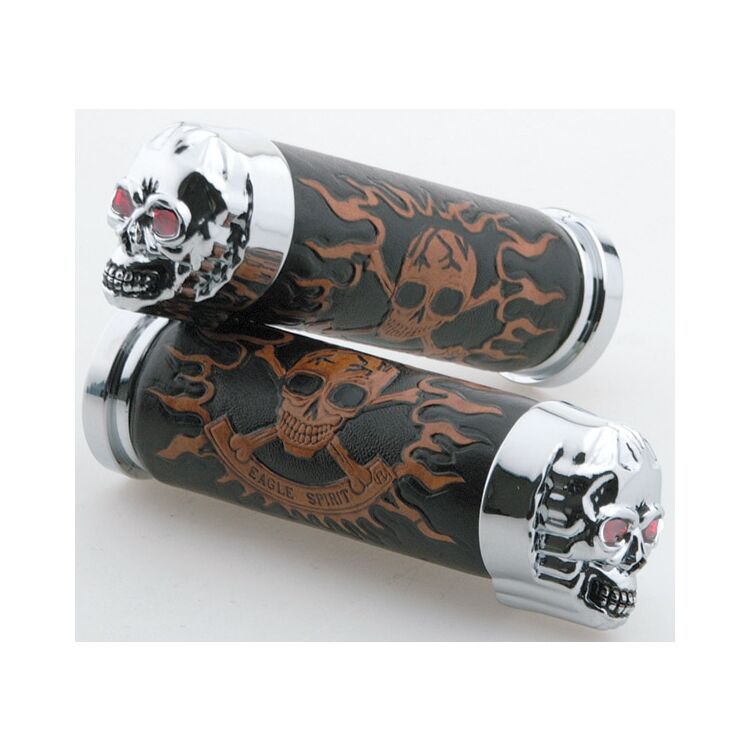 J&P Cycles Skull Grip Set With Eyes