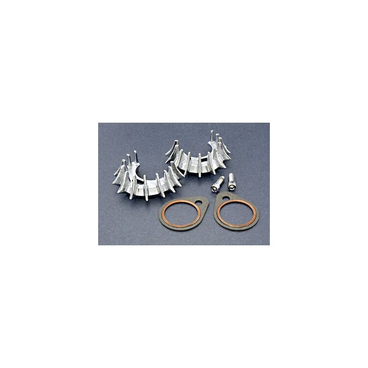 V-Twin Mfg. Sharks Teeth Exhaust Clamps For Harley Shovelhead 1966-1984