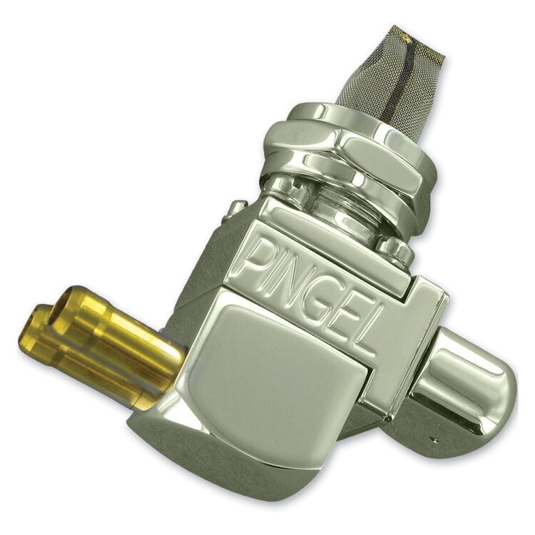 Pingel Guzzler Fuel Valve With Dual 90 Degree 5/16" Outlets For Harley 1977-2006