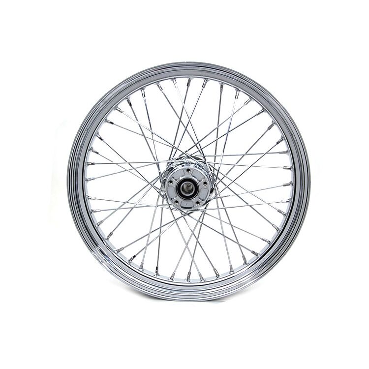 V-Twin Mfg. 40 Spoke Chrome Front Wheel For Harley Touring 2008
