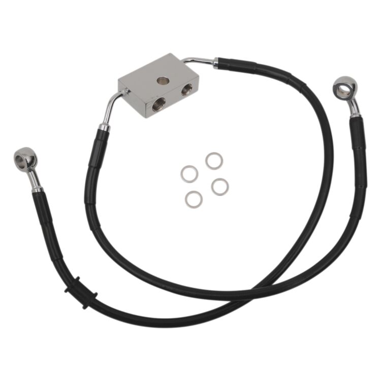 Drag Specialties Extended Upper Brake Line Kit For Harley XL1200X W/ ABS 2014-2022