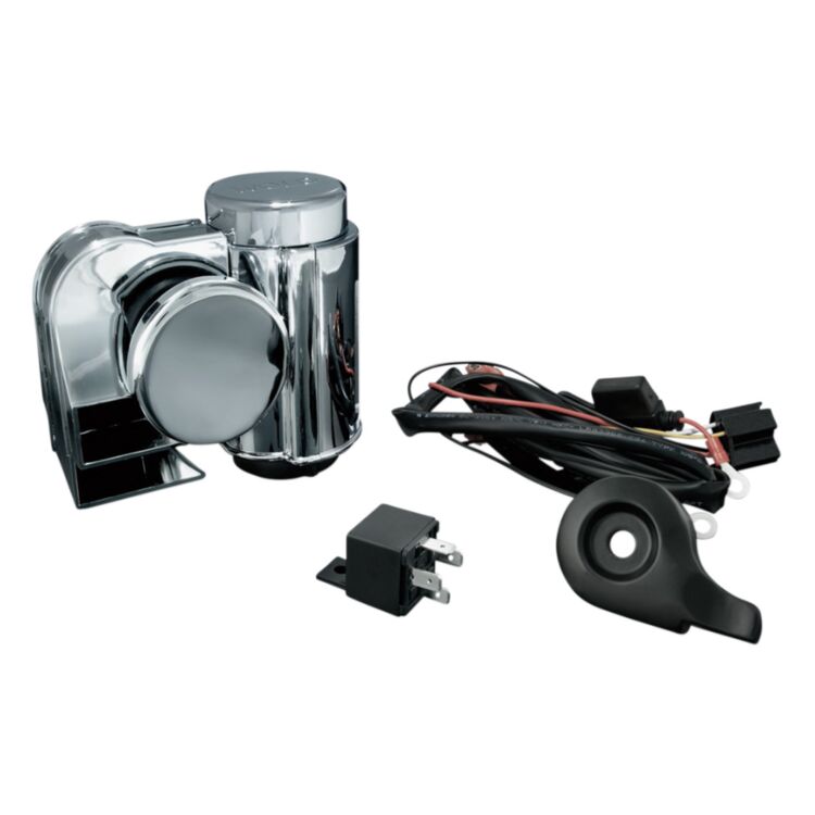 Kuryakyns Deluxe Wolo Bad Boy Horn Kit For Harley 1992-2026