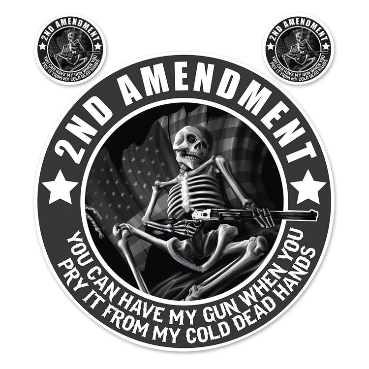 Lethal Threat 2nd Amendment Skeleton Decal