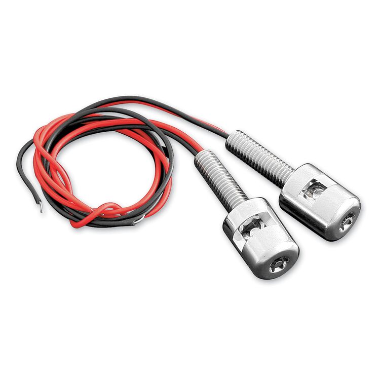 Kuryakyn Chrome LED License Plate Bolt Auxiliary Lights