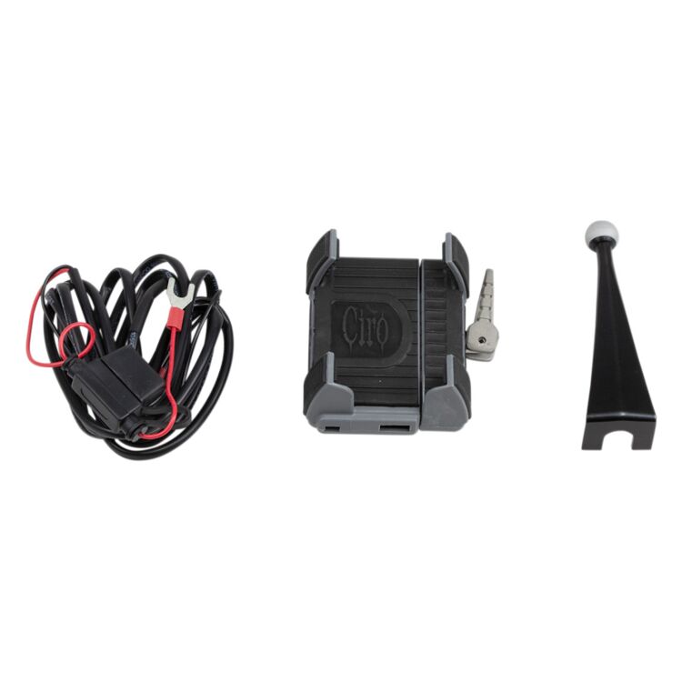 Ciro Smartphone / GPS Holder / Charger with Fairing Mount For Harley FLHT 1996-2013