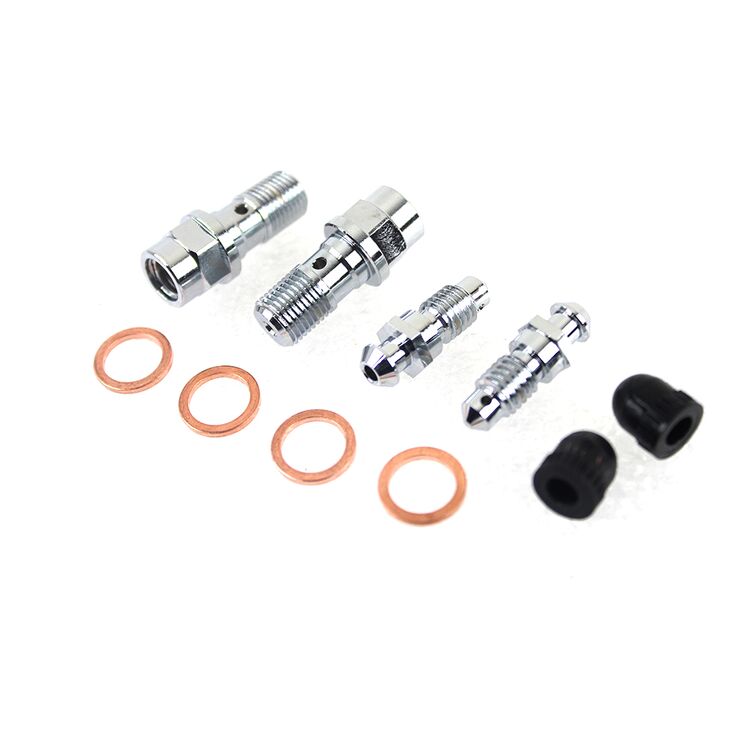 V-Twin Mfg. Front Caliper Bleeder Screw Kit For Harley Touring 2008-2025