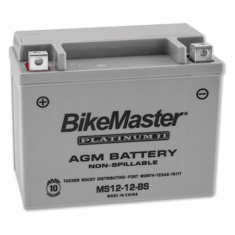 BikeMaster MS12-12-BS AGM Platinum II Battery