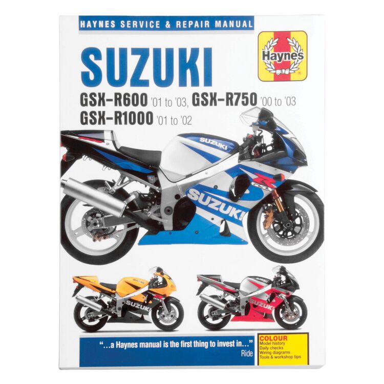 Haynes Manual Suzuki GSX-R600 / GSX-R750 / GSX-R1000 2000-2003