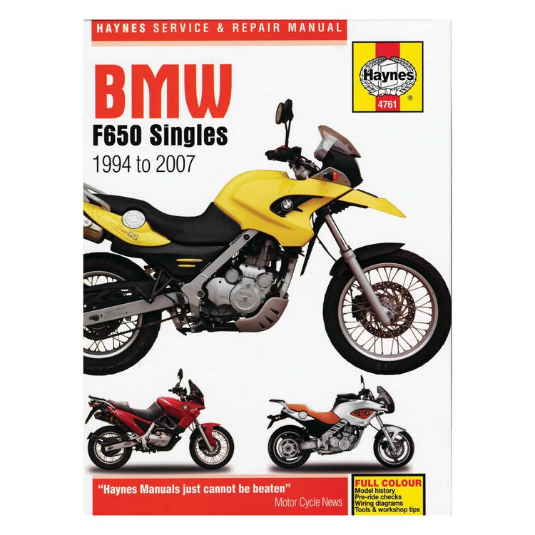 Haynes Repair Manual BMW F650 Singles 1994-2007