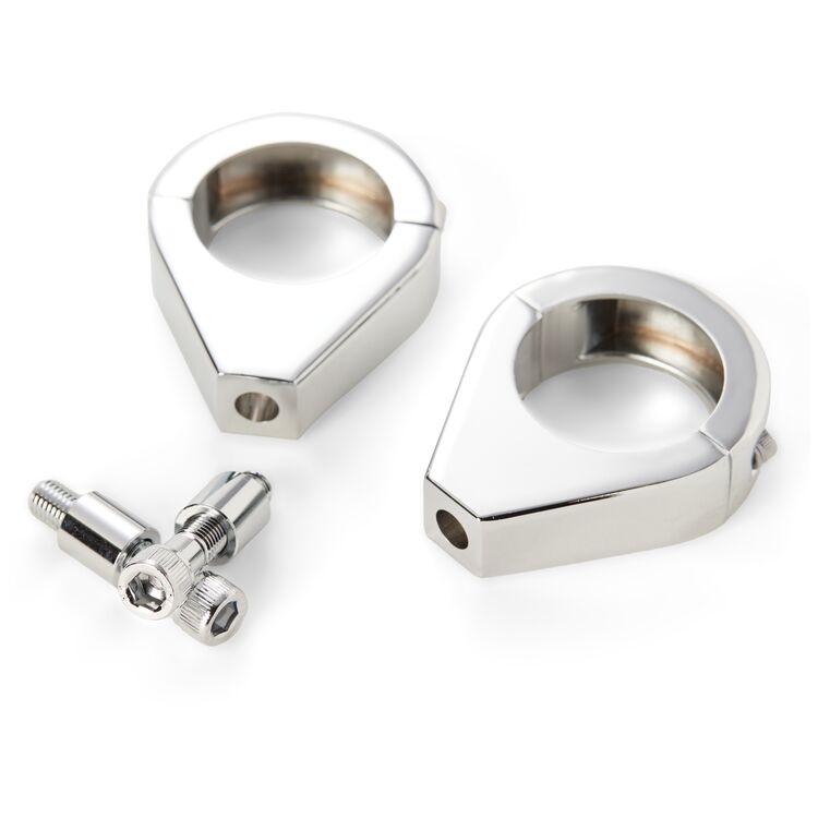 Milwaukee Twins Chrome 39mm Turn Signal Fork Clamps