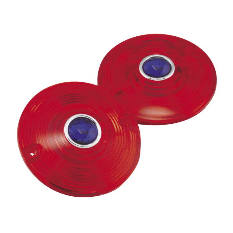 Biker's Choice Replacement Turn Signal Lens With Blue Dot For Harley 1986-2022