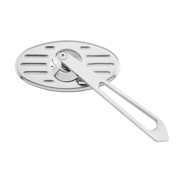 Biker's Choice Oval Grooved With Sword Stem Mirror