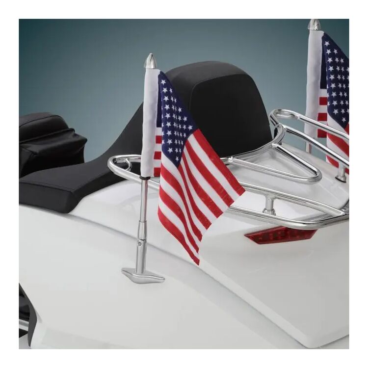 Show Chrome Folding Flag Pole Honda Gold Wing GL1800 2018-2020