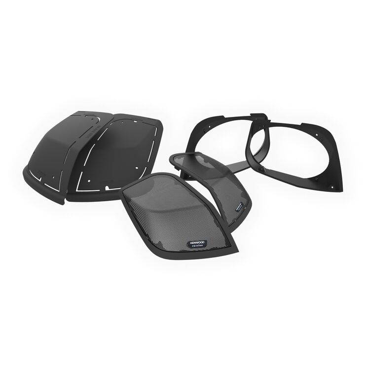 Kenwood 6" X 9” Speaker Cut-in Lid Kit with Grilles For Harley Touring 2014-2025