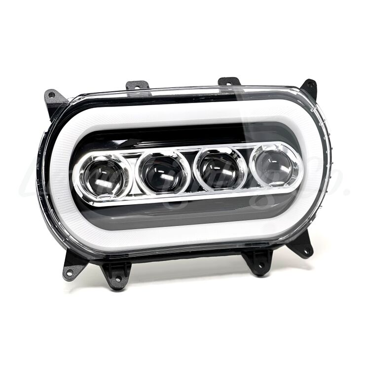 Letric Lighting Co. Quad-Beam LED Headlamp w/Halo For Harley Road Glide 2015-2025