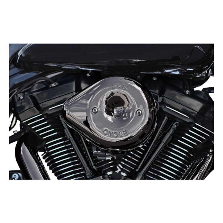 S&S Cycle Lava Chrome Stealth Teardrop Air Cleaner Kit For Harley Milwaukee-Eight 2017-2025