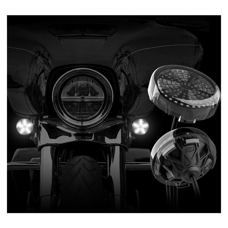 XKGLOW Pro Series Mototurnz Flat Style Front Turn Signals For Harley 1986-2025