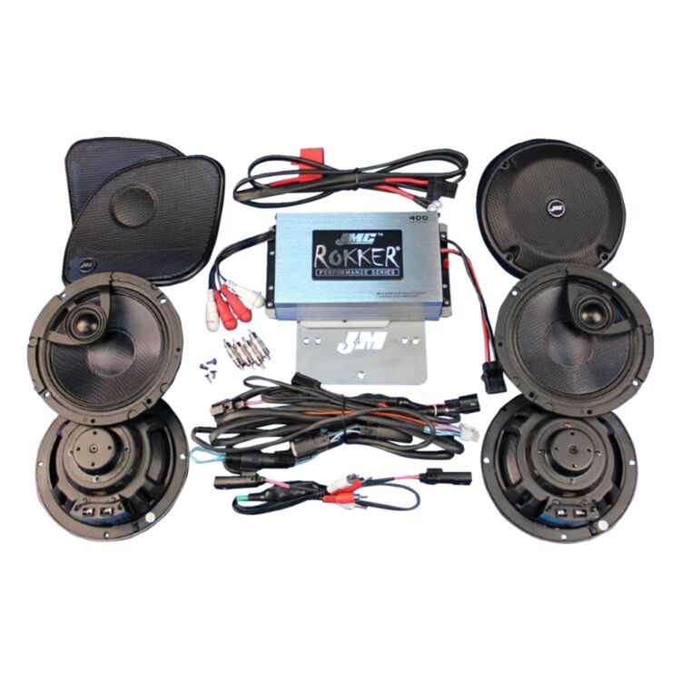 J&M Rokker 4-Channel Amplifier & Speaker Kit For Harley Touring