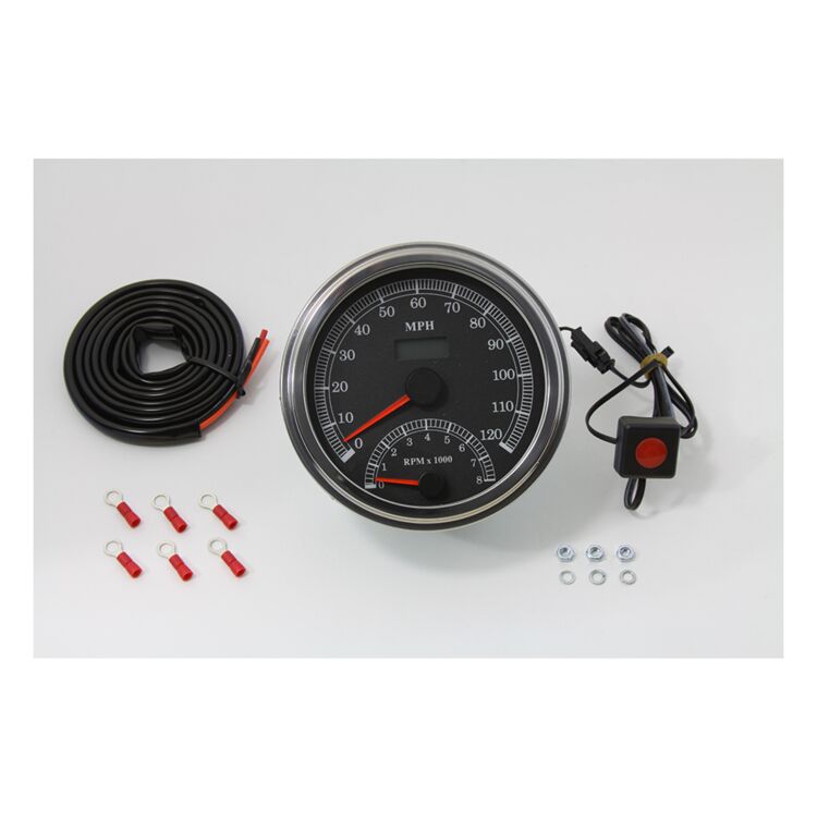 V-Twin Mfg. Multi Ratio Speedo & Tach Combo For Harley