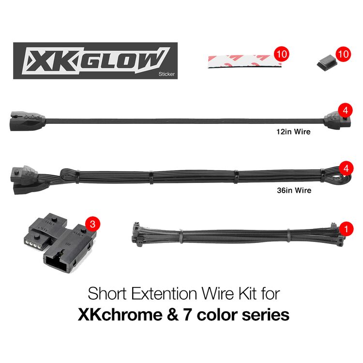 XKGLOW Moto Extension Wire Kit