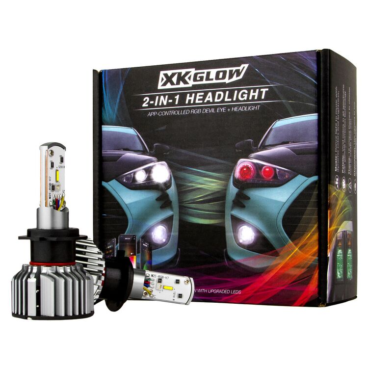 XKGLOW 2-in-1 RGB H4 LED Headlight Bulb Kit