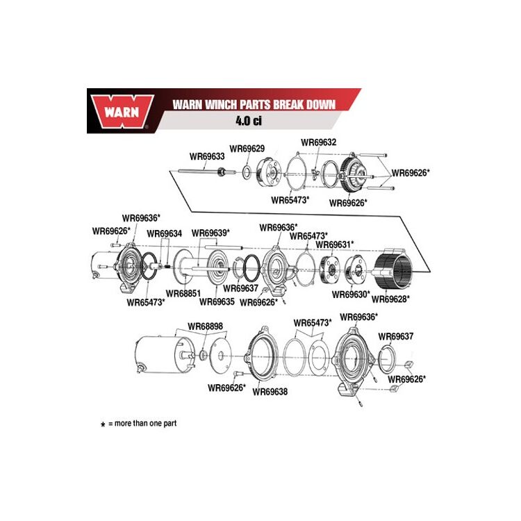 Warn 3.0CI / 4.0CI Winch Ring Gear Assembly