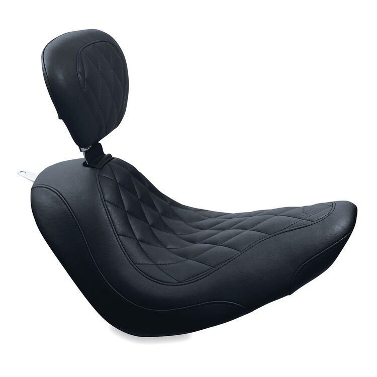 Mustang Wide Tripper Diamond Solo Seat For Harley Sportster 2004-2022