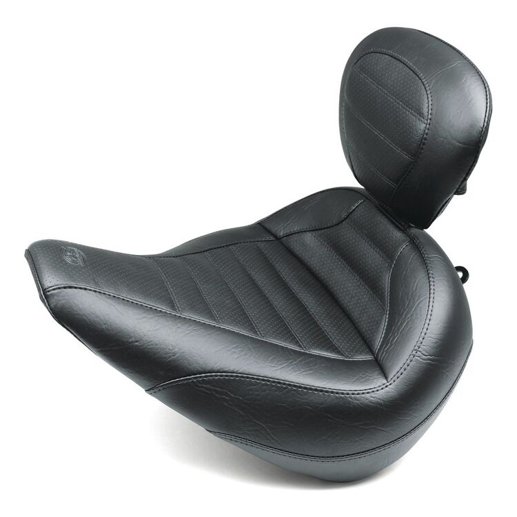 Mustang Standard Touring Tuck & Roll Solo Seat For Harley Softail Fat Boy 2018-2026