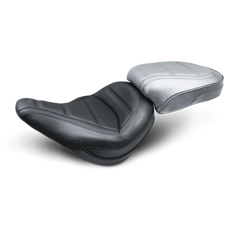 Mustang Standard Touring Quad Stitch Solo Seat For Harley Softail Slim 2018-2021