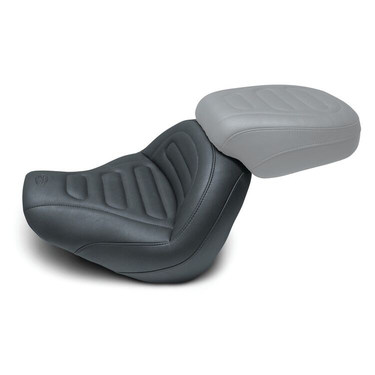 Mustang Standard Touring Trapezoid Stitch Solo Seat For Harley Softail Fat Bob 2018-2023