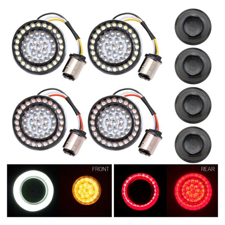 HogWorkz Halomaker LED Front & Rear Turn Signals For Harley 2000-2025