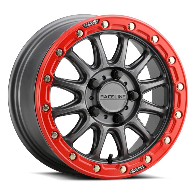 Gunmetal w/Gloss Red Beadlock Ring