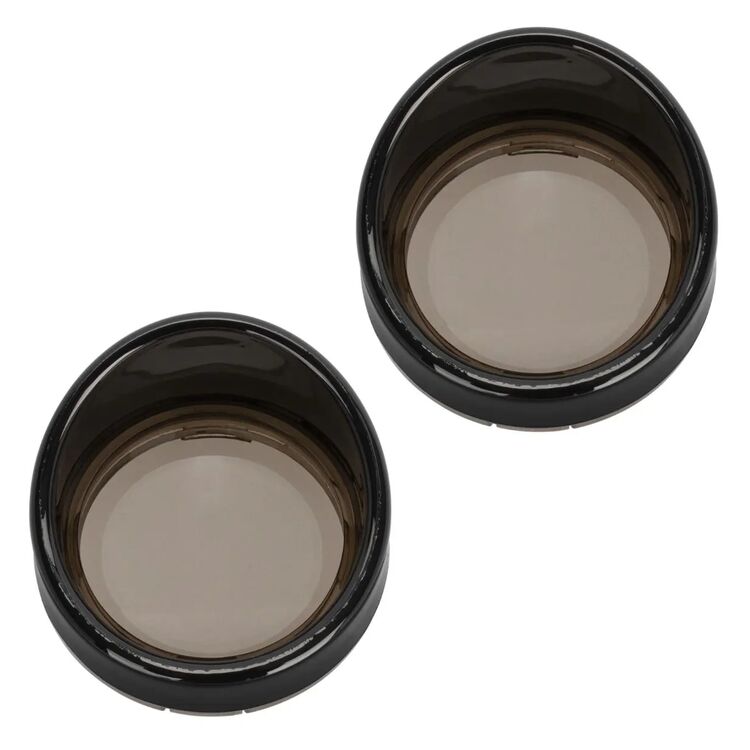 HogWorkz Bullet Style Turn Signal Visor Trim Rings And Lens For Harley