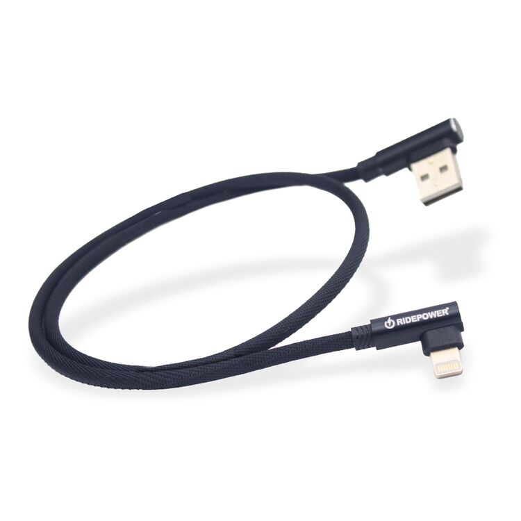 RidePower 90 Degree USB To Lightning Phone Charging Cable