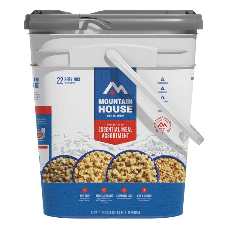 Mountain House Essential Assortment Bucket Food Supply