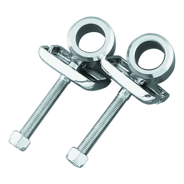 Biker's Choice Chrome Axle Adjusters For Harley 1973-1996