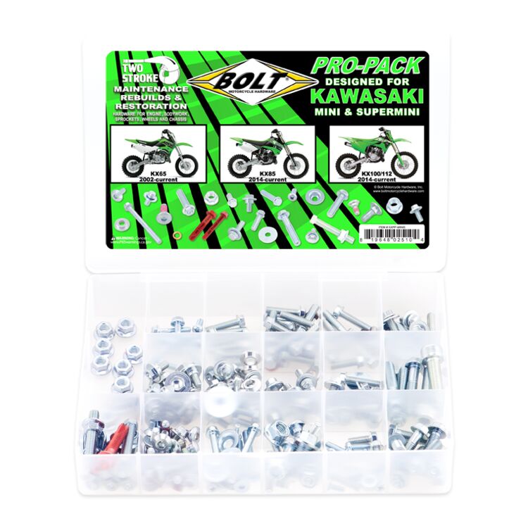 Bolt Hardware Pro Pack Kawasaki KX65 / KX85 / KX110 / KX112 2002-2024